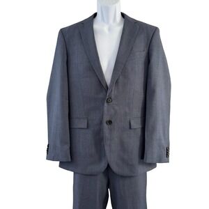 Hugo Boss 2 Piece Suit Mens 36 Short Gray Wool 31x28 Pants Inwood2 Winfield2